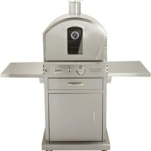 Summerset ‘The Oven’ Outdoor Freestanding Large Capacity Gas Oven with Pizza Stone, Smoker Box and Mobile Cart, 304 Stainless Steel Construction, Natural Gas