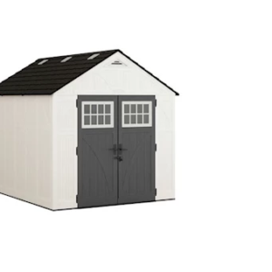 Suncast Tremont 8 ft. x 10 ft. Storage Shed with Floor – Ice Cube|BMS8125